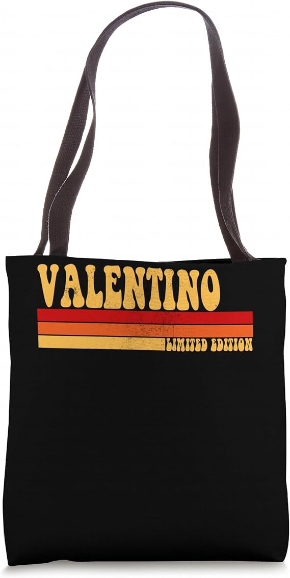VALENTINO Name Personalized Idea Men Retro Vintage VALENTINO Tote Bag