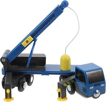 Toyvian Large Crane Truck Toy 6.69In Telescopic Arm with 360 Rotating Crane Body and Tiltable Cab Engineering Vehicle Model with Retractable Stabilizers for Kids Construction Play