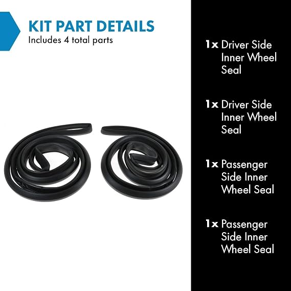 Front Door Seals Rubber Weatherstrip Pair Set Compatible with Pontiac Buick Chevy