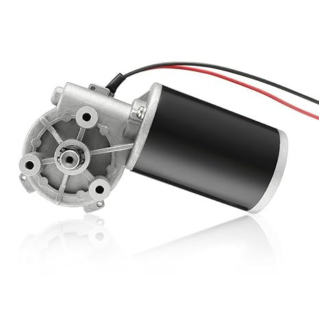 uxcell DC24V 10W 6RPM 2N.M Reversible Worm Gear Motor High Torque Speed Reducing Electric Gearbox Motor-JCF63R