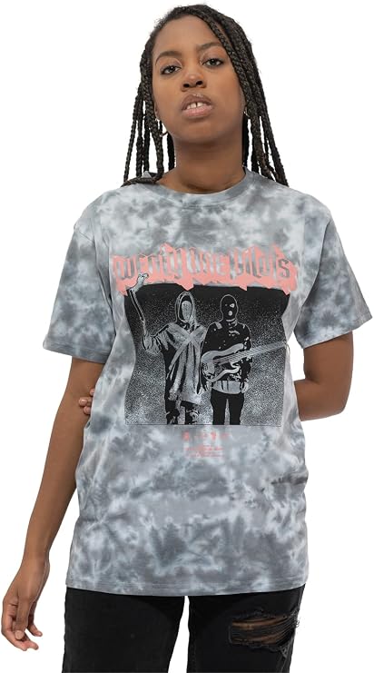 Twenty One Pilots T Shirt Torch Bearers Band Logo Mens White And Grey Dye Wash