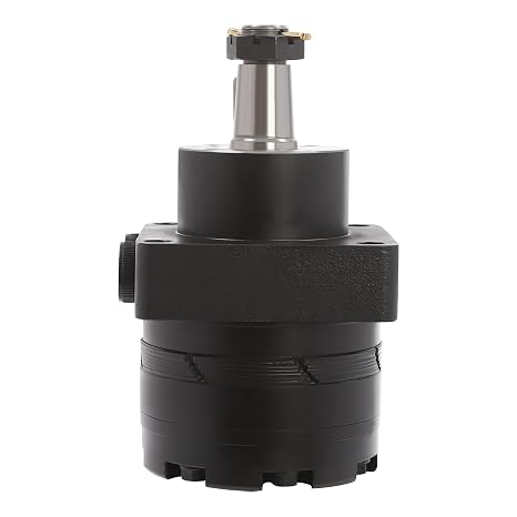 Hydraulic Motor HGM-15E-3138 Cast Iron Hydraulic Wheel Motor with 1-1/4'' Taper Shaft and 4 Flange Holes, 250CC Hydraulic Pump Motor for Industrial Agricultural Black 17.5KW 290RPM 700Nm