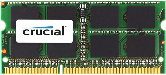 Crucial 8GB Single DDR3/DDR3L 1600 MT/s (PC3-12800) SODIMM 204-Pin Memory For Mac - CT8G3S160BM