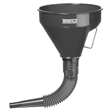 Automotive Flex Funnel with Hose | Automotive Wide Mouth Flexible Oil Funnel - Gas, Transmission Fluid, Automotive Fuel, Oil Change (Gray)