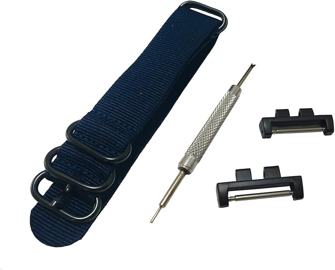Richie strap] 20mm 5 Ring Nylon Watch Band Strap GMWB5000 Metal Adapters Kit for Casio GShock G-Shock GMW-B5000