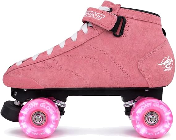 Bont Skates - Prostar Suede Professional Roller Skates with Glow Light Up Led Wheels - Indoor and Outdoor - Roller Skate - Rollerskates