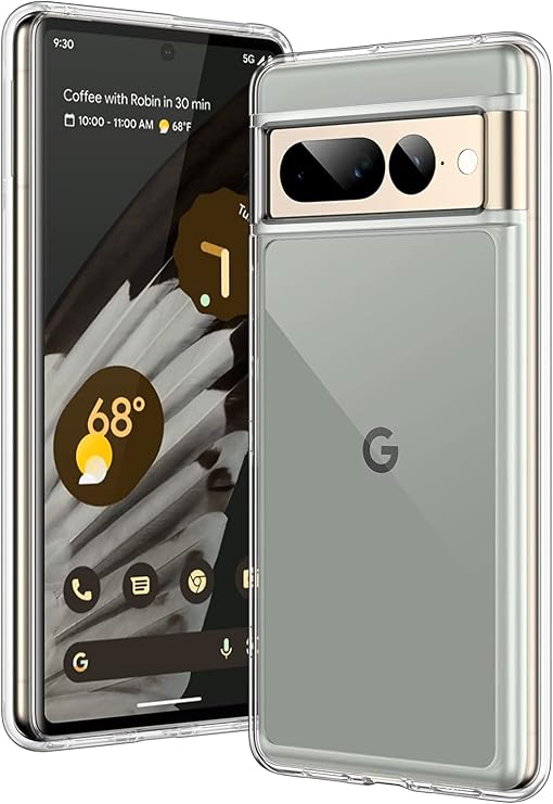 Google Pixel7 Pro Case Clear Pixel 7 Pro Clear Case Pixel7 Pro Transparent TPU Soft Cover Thin Full Transparent with Strap Hole Flexible Shockproof Slim Phone Case