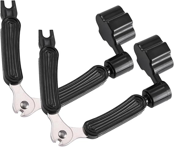 2 Pack Guitar String Winder, Guitar String Winder Tool, Guitar Bridge Pin Puller and Cutter, 3 In 1 Multifunctional Guitar String Peg Tuner Winder for Acoustic Electric Guitar