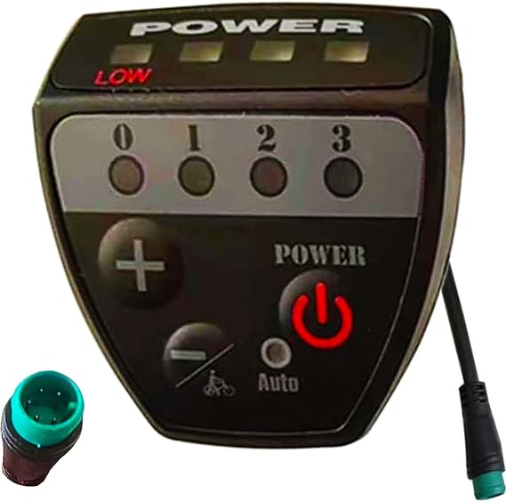 King Meter Electric Bicycle LED Dispplay Meter Power T319 Bike Computer 5 Pin Waterproof Male Connector with 36V E Bike Control Panel and Retrofit Kit Accessories Match