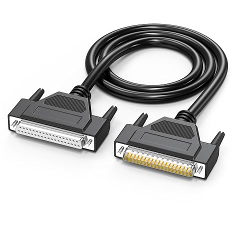 DB37 Male to Female Extension Cable 5FT, D-Sub 37 Pin Shielded Cable, 37 Pin Connector Cable for Industrial Equipment, Automation Systems and Professional Applications