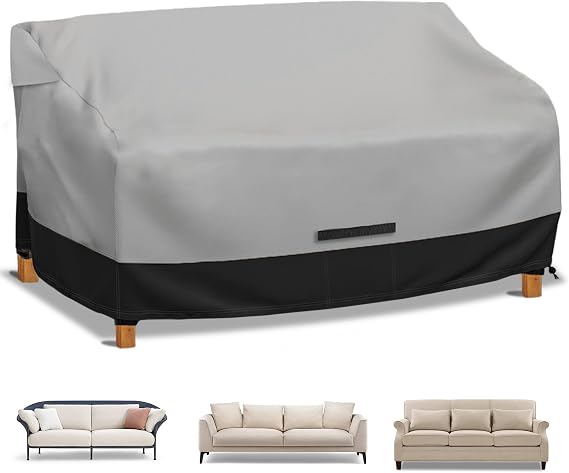 Shield Your Set With 600D Garden Furniture Covers, Keep Seating Fresh With Patio Furniture Covers Waterproof, Protect In Style Using Durable outdoor sofa cover, Size 54"Wx37"Dx35"H