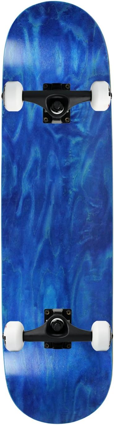 Moose Complete Skateboard Stained Blue 7.5" Black/White Assembled