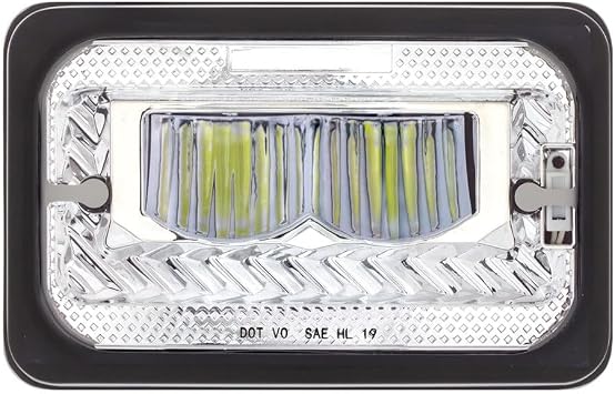 C2W ULTRALIT - Heated 4" x 6" LED Headlight Low Beam, Chrome