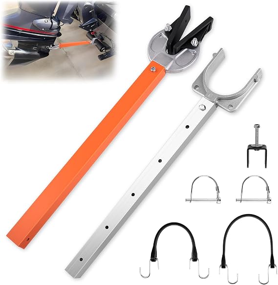 Boat Transom Saver for Outboard Motors up to 100 Horsepower, Adjustable 23-35 Inches Heavy-Duty Shock Absorbing Motor Support, Saltwater Resistant Composite Head for Boat Roller & Bunk Trailer Mounts