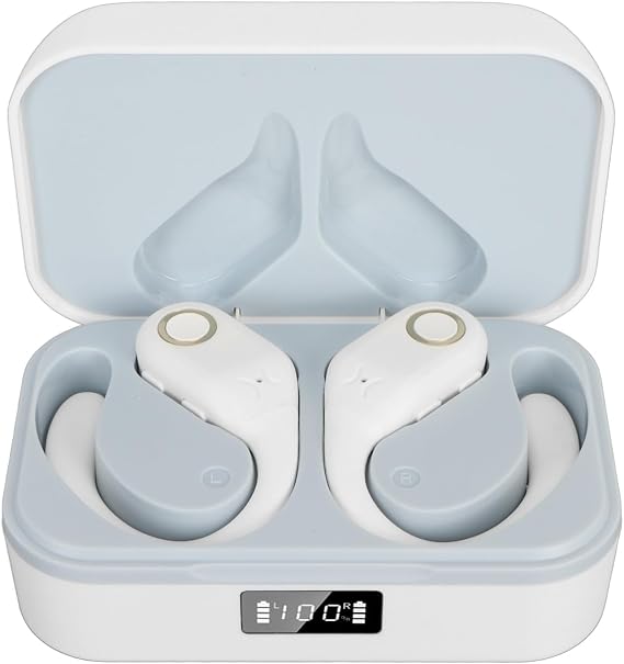 Language Translator Earbuds,Translator Earbuds 144 Languages Noise Reduction Stereo Translation Headphones with Charging Case,Voice Translator Device (White)