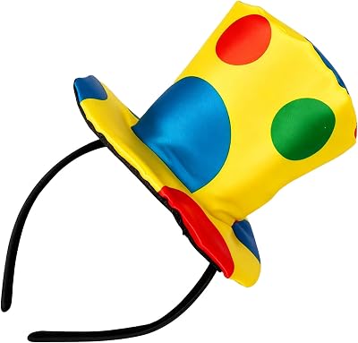 Clown Headband Hairband Funny Clown Polka Dot HatCap For Halloween Carnival Circus Costume Cosplay Headwear Accessory