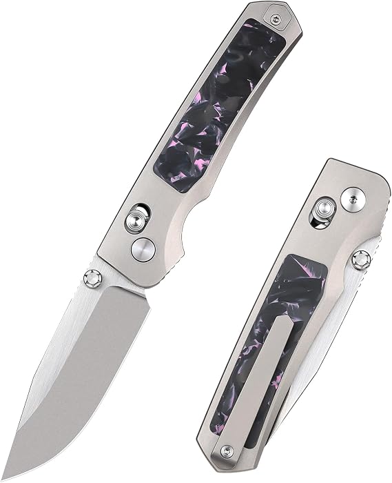 REMETTE RT-Aurora Knife Titanium Handle M390 Blade AURA (Pink)