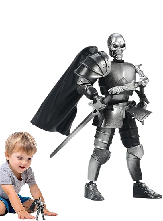 Skull Action Figure - Multi-Articular Cool Design Action Figure - Home Decorations, Figurine Model for Bedroom Living Room