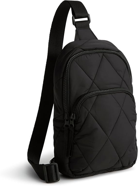 Vera Bradley Women's Featherweight Lorman Sling Backpack, Moonless Night, One Size