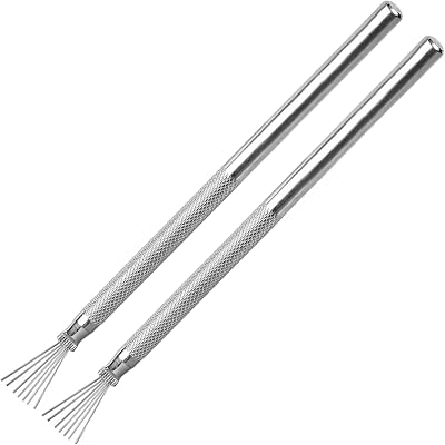 2 PCS Clay Scoring Tools, Stainless Steel Pottery Tool, Polymer Clay Sculpting Tools, Air Dry Clay Tools for Texturing Carving