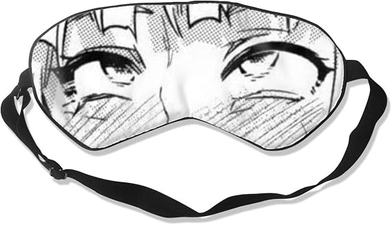 Ahegao O-Face Eye Mask Portable Sleep Mask for Airplane Travel Home Office Outdoor