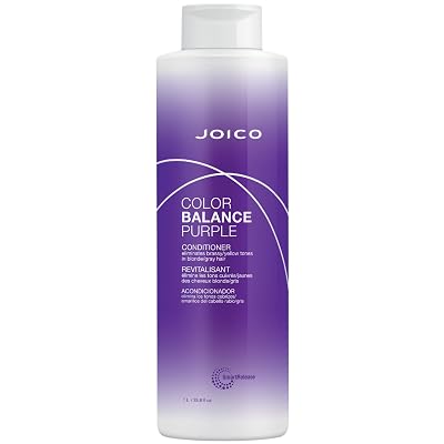 Joico Color Balance Purple Conditioner | For Cool Blonde or Gray Hair | Eliminate Brassy Yellow Tones | Boost Color Vibrancy & Shine | UV Protection | With Rosehip Oil & Green Tea Extract