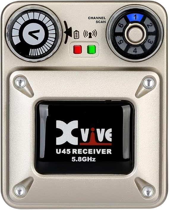 Xvive U45 Wireless in Ear Monitor System Receiver, 5.8ghz IEM System Receiver(Only) with Channel Scan Mode
