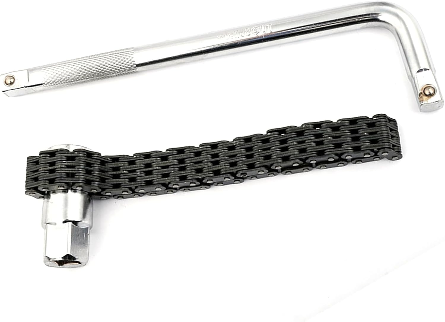 Heavy Dutys Steel Engine Wrench for Automotive Use Double Chain Technology Secure Grip Portable Design High Strength Steel Tool