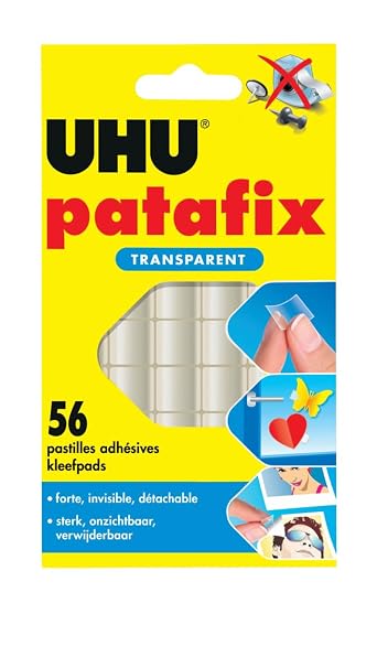 UHU Patafix Fixing Paste 56 Pastilles Invisible