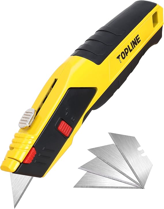 TOPLINE Heavy Duty Auto-Loading Utility Knife,