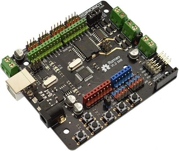 DFRobot's Romeo: Arduino Compatible Robot Control Board with Motor Driver
