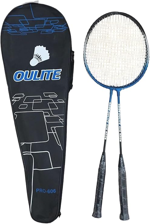 NASYA pro 606 çantalı badminton seti 2 adet badminton raketi 1 adet badminton topu pro set Mavi