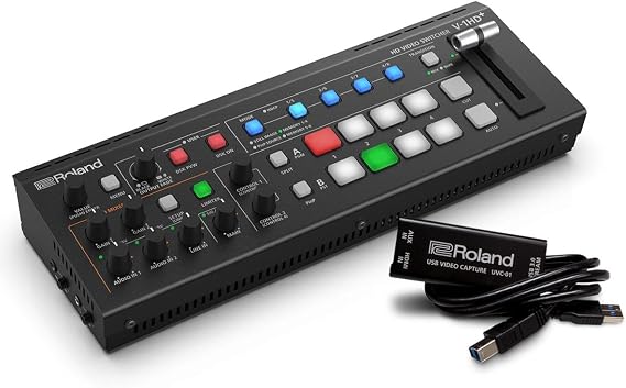 Roland V-1HD+ STR Video Switcher Web Streaming Bundle and UVC-01