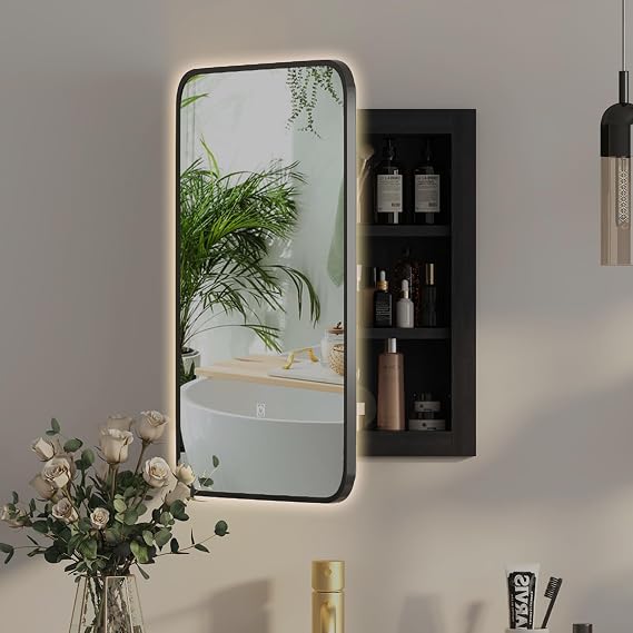 Lighted Bathroom Medicine Cabinet,Recessed Medicine Cabinets