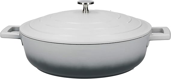 MasterClass Non-Stick Cast Aluminium Shallow Casserole Dish 28cm 2.5L Black