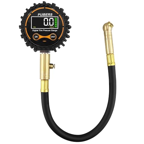Digital Tire Pressure Gauge for Cars 200 PSI, 2.5" Backlit LCD Electric Digital Air Pressure Gauge for Tires, 0.1 PSI High Accuracy, Tires Gauge 360 Nozzle for Moto/Car/Truck/SUV