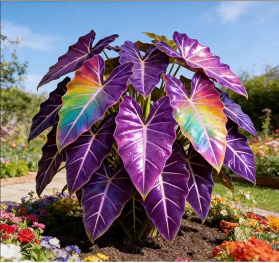 Elephant Ear Bulb for Lush Garden Display with Layered Foliage Effect