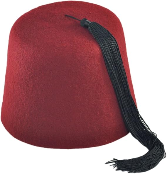 Maroon Fez with Black Tassel