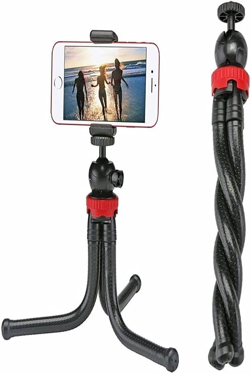 Esnek Monopod Tripod Youtuber Yayıncılar ve Sosya Medya için İdeal 30cm Ahtapot 360 Derece Taşınabilir Ayakları Bükülebilir Selfie Telefon Tutuculu 3 Ayaklı Kampda Tatilde Gezilerde