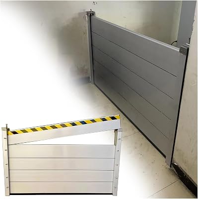 LXLZYXSF Modular Water Flood Barrier, Commercial Residential Aluminum Dams Flooding Prevention Baffle PatioGarage Door Reusable Flood GatesFenceWall, Flood Defense PlateLxH-3ftx3.2ft