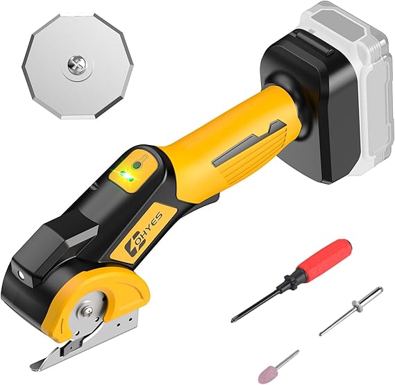 Electric Scissors Fit for DeWALT 20v Max Battery | 440RPM Rotary Cardboard Cutter For Fabric Carpet Plastic Added Replacement Blade(Battery not included)