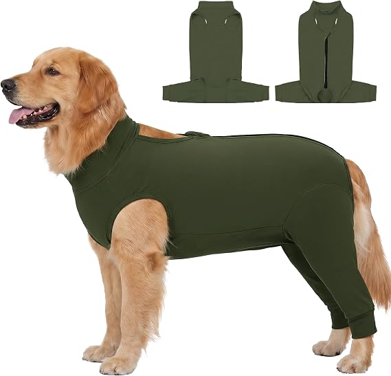 AOFITEE Dog Recovery Sleeve for Hind Leg, Green S