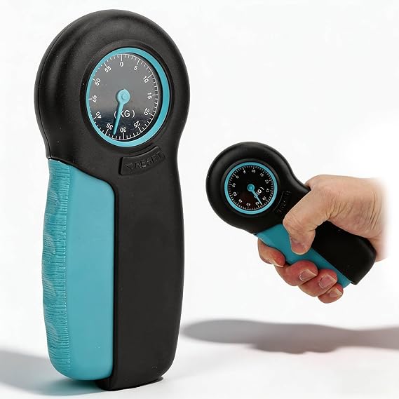 Hand Grip Strength Tester Trainer 0 to 55KG Digital Hand Dynamometer Grip Strength Measurement Meter 121LB Mechanical Wrist Strengthener Force Tester Dynamometer Grip Power