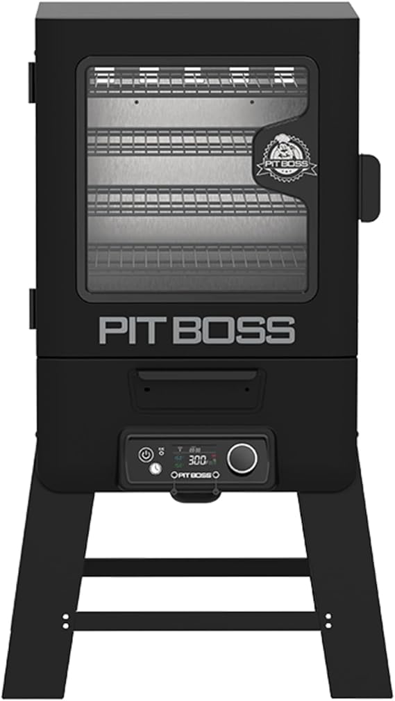 Pit Boss 3-Series WiFi & Bluetooth Digital Vertical Smoker with LCD Digital Controller and Wood Chip Tray, 880-Sq. In. 4-Rack Cooking Space, 100F to 300F Temperature Range, Meat Probe, Black