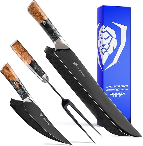 Dalstrong Pro Carving Set - Slicing, Fillet Knife & Fork