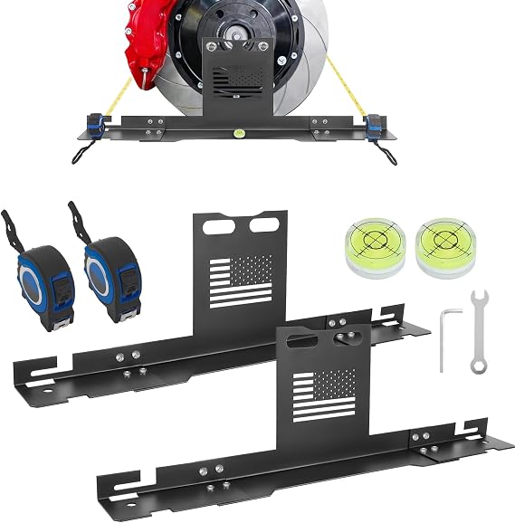 Loyala Wheel Alignment Tool with 2 Measuring Tapes 2 PCS Toe Alignment Tool Plates Camber Alignment Tool for Automotive Truck SUVs RV Tire Repair Home Use Automotive Tools