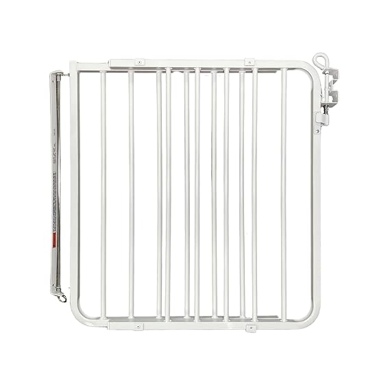 Cardinal Gates MG15 Auto-Lock Baby Gate for Stairs- Adjustable Indoor Dog Gate - Made of Aluminum to Ensure Kids & Pets Safety - 26.5 to 40.5 Inches Wide - White - USA Based Company