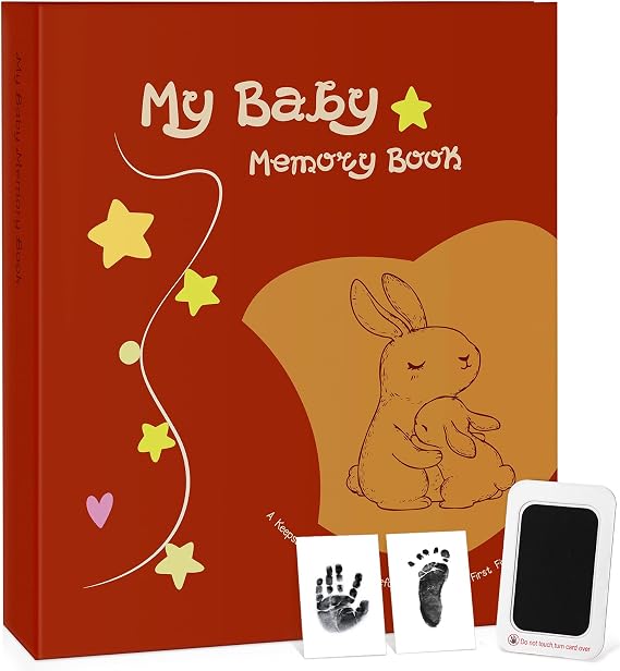 Kasfalci Baby Memory Book Baby Book Keepsake Pregnancy Journal, Gender Neutral Photo Album and Milestone Scrapbook for Boy or Girl to Record Memories from Pregnancy to Age 5,Newborn Books