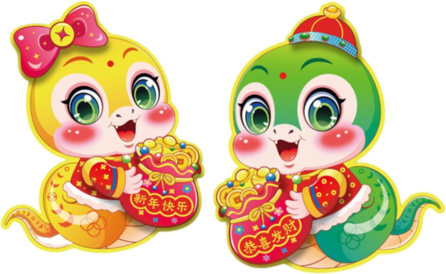 2025 Chinese New Year Window Stickers - Decorative New Year Decal for Window - Spring Festival Decoration Window Clings, Lunar New Year Window Stickers for Home