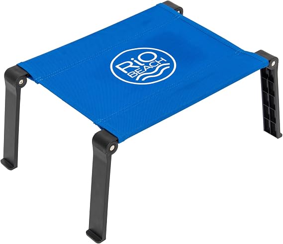 Rio Brands Ultra Compact Fabric Beach Folding Side Table, Blue